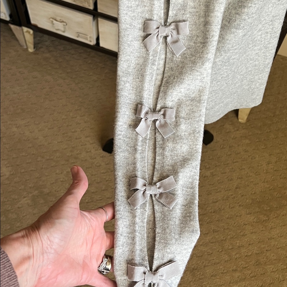 Ted Baker Light Gray Sweater with Bow Sleeve Detail - Picture 2 of 10